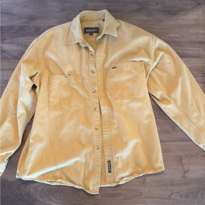 Vintage Timberland Tan weather gear chamois cloth Button-Up Shirt